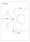 Preview: Globo LED Wandleuchte Jasper 3W warmweiss Schwarz-chrom matt Metall Aluminium 20x10cm
