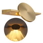 Preview: Globo LED Wandleuchte Jasper 3W warmweiss Messingfarben matt Metall Aluminium 28x15cm