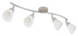 Preview: Globo Strahler Paula 4-flammig E14 Sandfarben matt Metall Glas 70x21cm