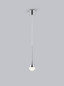 Preview: Helestra DUC LED Pendelleuchte 9W dimmbar IP44 90Ra warmweiss Chrom Aluminium satiniert Ø7cm