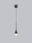 Preview: Helestra DUC LED Pendelleuchte 9W dimmbar IP44 90Ra warmweiss Mattschwarz Aluminium satiniert Ø7cm