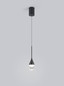 Preview: Helestra DEEP LED Pendelleuchte 9W dimmbar 90Ra warmweiss Mattschwarz Aluminium Glas teilsatiniert Ø8cm