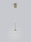 Preview: Helestra DEEP LED Pendelleuchte 9W dimmbar 90Ra warmweiss Coffee Aluminium Glas teilsatiniert Ø8cm