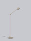Preview: Helestra SEN LED Stehleuchte 7W dimmbar 90Ra warmweiss schwenkbar Sand Aluminium 166cm