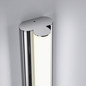 Preview: Helestra LOOM-2 LED Wandleuchte 12W IP44 90Ra Steuerbare Lichtfarbe, warm-/neutralweiss Chrom Stahl satiniert