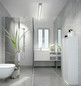 Preview: Helestra LOOM-2 LED Wandleuchte 20W IP44 90Ra Steuerbare Lichtfarbe, warm-/neutralweiss Chrom Stahl satiniert