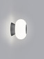 Preview: Helestra SAPO LED Wandleuchte 8W dimmbar 90Ra warmweiss Mattschwarz Aluminium Opalglas weiß