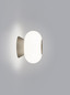 Preview: Helestra SAPO LED Wandleuchte 8W dimmbar 90Ra warmweiss Coffee Aluminium Opalglas weiß