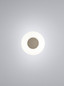 Preview: Helestra SAPO LED Wandleuchte 8W dimmbar 90Ra warmweiss Coffee Aluminium Opalglas weiß
