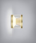 Preview: Helestra PORO LED Wandleuchte 7W dimmbar 90Ra warmweiss Mattgold Aluminium klar