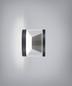 Preview: Helestra PORO LED Wandleuchte 7W dimmbar 90Ra warmweiss Mattschwarz Aluminium klar