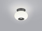 Preview: Helestra SAPO LED Deckenleuchte 12W dimmbar 90Ra warmweiss Mattschwarz Aluminium Opalglas weiß