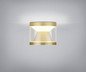Preview: Helestra PORO LED Deckenleuchte 10W dimmbar 90Ra warmweiss Mattgold Aluminium klar