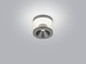 Preview: Helestra PORO LED Deckenleuchte 10W dimmbar 90Ra warmweiss Titangrau eloxiert Aluminium klar