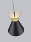 Preview: Helestra LUK LED Pendelleuchte 12W dimmbar 90Ra warmweiss Schwarz-Gold Aluminium satiniert Ø15cm