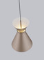 Preview: Helestra LUK LED Pendelleuchte 12W dimmbar 90Ra warmweiss Coffee Aluminium satiniert Ø15cm
