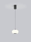 Preview: Helestra SAPO LED Pendelleuchte 12W dimmbar 90Ra warmweiss Mattschwarz Aluminium Opalglas weiß Ø20cm