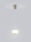 Preview: Helestra SAPO LED Pendelleuchte 12W dimmbar 90Ra warmweiss Coffee Aluminium Opalglas weiß Ø20cm