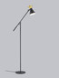 Preview: Helestra LUK LED Stehleuchte 10W dimmbar 90Ra warmweiss Schwarz-Gold Aluminium satiniert 169cm
