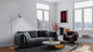 Preview: Helestra LUK LED Stehleuchte 10W dimmbar 90Ra warmweiss Coffee Aluminium satiniert 169cm
