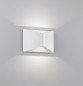 Preview: Helestra VID LED Wandleuchte 10W dimmbar IP65 90Ra warmweiss Mattweiß Aluminium