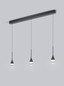 Preview: Helestra DEEP LED Pendelleuchte 24W dimmbar 90Ra warmweiss Mattschwarz Aluminium Glas teilsatiniert 120cm