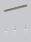 Preview: Helestra DEEP LED Pendelleuchte 24W dimmbar 90Ra warmweiss Coffee Aluminium Glas teilsatiniert 120cm