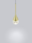 Preview: Helestra DEEP LED Pendelleuchte 24W dimmbar 90Ra warmweiss Schwarz-Gold Aluminium Glas teilsatiniert Ø30cm