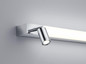 Preview: Helestra NERO LED Wandleuchte 12W IP44 90Ra Steuerbare Lichtfarbe, warm-/neutralweiss schwenkbar Chrom Aluminium satiniert