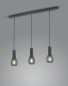 Preview: Helestra GARA E27 Pendelleuchte 3-fach max.60W/180W 90Ra Schwarzchrom 6-5066.64