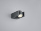 Preview: Helestra SILA LED Wandleuchte 8W dimmbar IP54 90Ra warmweiss schwenkbar Graphit Aluminium Glas klar
