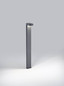 Preview: Helestra SIC LED Pollerleuchte 12W IP65 90Ra warmweiss Graphit Aluminium Glaslinse klar
