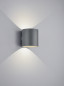Preview: Helestra TOZY LED Wandleuchte 8W dimmbar IP65 90Ra warmweiss Graphit Aluminium-Guss