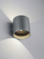 Preview: Helestra TOZY LED Wandleuchte 8W dimmbar IP65 90Ra warmweiss Graphit Aluminium-Guss