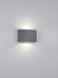 Preview: Helestra PARI LED Wandleuchte 6W IP65 90Ra Steuerbare Lichtfarbe, warmweiss schwenkbar Graphit Aluminium Glas klar