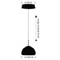 Preview: Hell LED Pendelleuchte Luxxo dimmbar 11W Dim to Warm extrawarm- bis warmweiss 90Ra B-Link Schwarz Rauchglas Ø26cm 20634/1-06