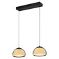 Preview: Hell LED Pendelleuchte Luxxo dimmbar 22W Dim to Warm extrawarm- bis warmweiss 90Ra B-Link Schwarz Rauchglas 89x24,5cm 20635/2-06