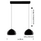 Preview: Hell LED Pendelleuchte Luxxo dimmbar 22W Dim to Warm extrawarm- bis warmweiss 90Ra B-Link Schwarz Rauchglas 89x24,5cm 20635/2-06