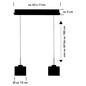 Preview: Hell LED Pendelleuchte Abby dimmbar 12W warmweiss 90Ra B-Link Anthrazit matt Opalglas 64x15cm 20660/2-39