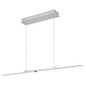 Preview: Hell LED Pendelleuchte More dimmbar 37W CCT steuerbare Lichtfarbe 3-stufig extrawarm- bis neutralweiss 90Ra Nickel matt 130x6cm 20667/3-92