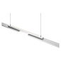 Preview: Hell LED Pendelleuchte More dimmbar 37W CCT steuerbare Lichtfarbe 3-stufig extrawarm- bis neutralweiss 90Ra Nickel matt 130x6cm 20667/3-92