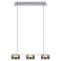 Preview: Hell LED Pendelleuchte Dune dimmbar 21W Dim to Warm extrawarm- bis warmweiss 90Ra B-Link Nickel matt Rauchglas 70x16cm 20685/3-92