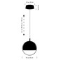 Preview: Hell LED Pendelleuchte Hoop dimmbar 15W warmweiss 90Ra B-Link Alu matt Ø30cm 20694/1-37