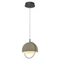 Preview: Hell LED Pendelleuchte Hoop dimmbar 15W warmweiss 90Ra B-Link Olivgrün Ø30cm 20694/1-43