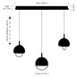 Preview: Hell LED Pendelleuchte Hoop dimmbar 33W warmweiss 90Ra B-Link Schwarz 100x18cm 20695/3-06