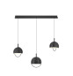Preview: Hell Hoop LED Pendelleuchte 3-fach Warmweiß Dimmbar 60-180cm 90Ra Schwarz 20695/3-06