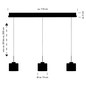 Preview: Hell LED Pendelleuchte Elli dimmbar 18W warmweiss 90Ra B-Link Anthrazit matt Opalglas 110x15cm 20724/3-39