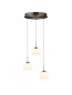 Preview: Hell Elli LED Pendelleuchte 3-fach Warmweiß Dimmbar 60-180cm >90Ra Bronze 20725/3-15