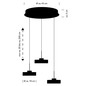 Preview: Hell LED Pendelleuchte Spencer dimmbar 18W warmweiss 90Ra B-Link Anthrazit matt Opalglas Ø43cm 20726/3-39