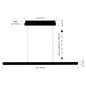 Preview: Hell LED Pendelleuchte Minou dimmbar 48W CCT steuerbare Lichtfarbe 3-stufig extrawarm- bis neutralweiss 90Ra Bronze 130x13cm 20738/1-15